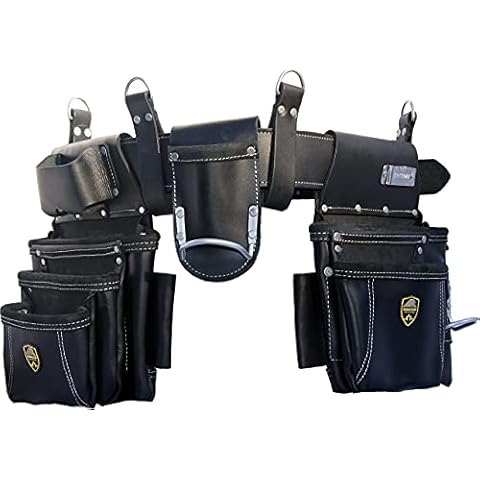 Cinturón de herramientas Zakco PRO-19 de cuero resistente con múltiples bolsillos Cover