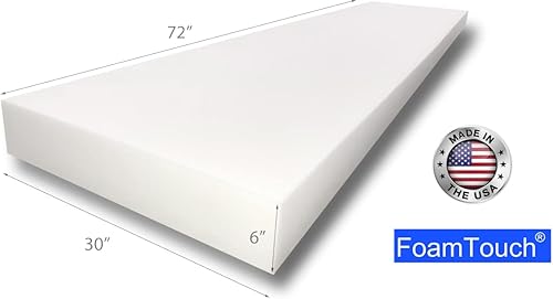 Miniatura 2 de foamtouch Tapicería Cojín de espuma alta densidad, 6" L x 30" W x 72" H