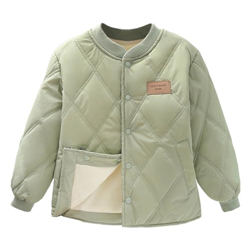 Kids Winter Jacket Boys Girls Sherpa Fleece Lined Quilted Coat Fuzzy Down Warm Outwear Fall Winter Clothes 3-15 Years
