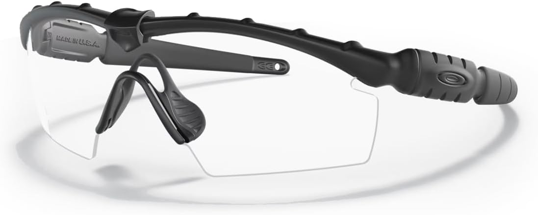 Oakley Mens OO9047 Ballistic M Frame 2.0 Strike Rectangular Sunglasses, Matte Black/Clear, 33 mm