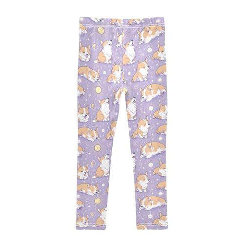 Cute Puppy Dog Pattern Girls Leggings Kids Yoga Pants Athletic Tights Pants 4-10 Years2