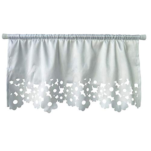 HomeyHo Short Curtain Pattern Cafe Sheer Curtains Short Curtains for Small Window Sheer Half Window Curtains Sheer Sheer Curtain Kitchen Window Bedroom Curtains Sheer, 18 x 47 Inch, White