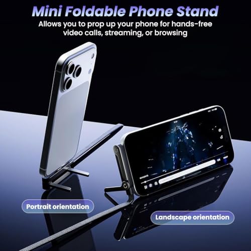 Image of Verilux PD 65W USB to Type C Cable Fast Charging with Stand, 6.6Ft Nylon C Type Charger Cable with 480Mbps Data Synch, C Type Cable Right Angle for iPhone 17 /17 Pro /17 Por Max /16 /15, Galaxy S26 /S25