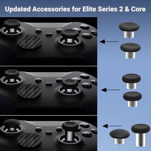 Image of Elite Series 2 Controller Accessories Kit - 13 in 1 Thumbsticks, D-Pads, Paddles for Xbox Elite Series 2 Core (Carbon Black)