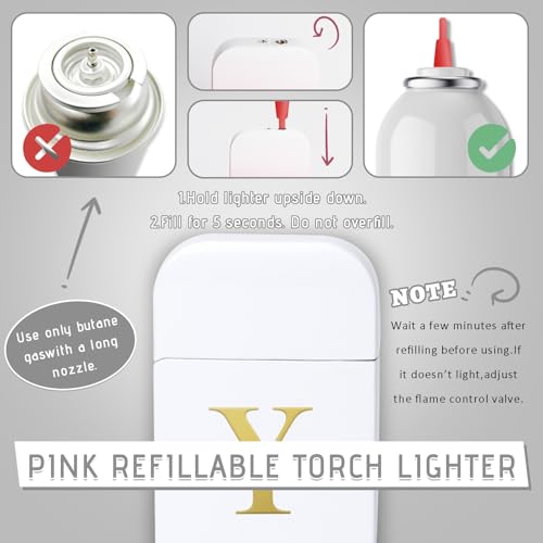 Encendedor soplete elegante para mujer con inicial personalizada miniatura 4