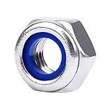 DIN 985 M8 Sechskantmuttern Sicherungsmutter, VIGRUE 20 Stück M8 Muttern Standard A2-70 Edelstahl Mutter Stoppmutter Selbstsichernde Edelstahlmutter Sechskant Schraubenmuttern