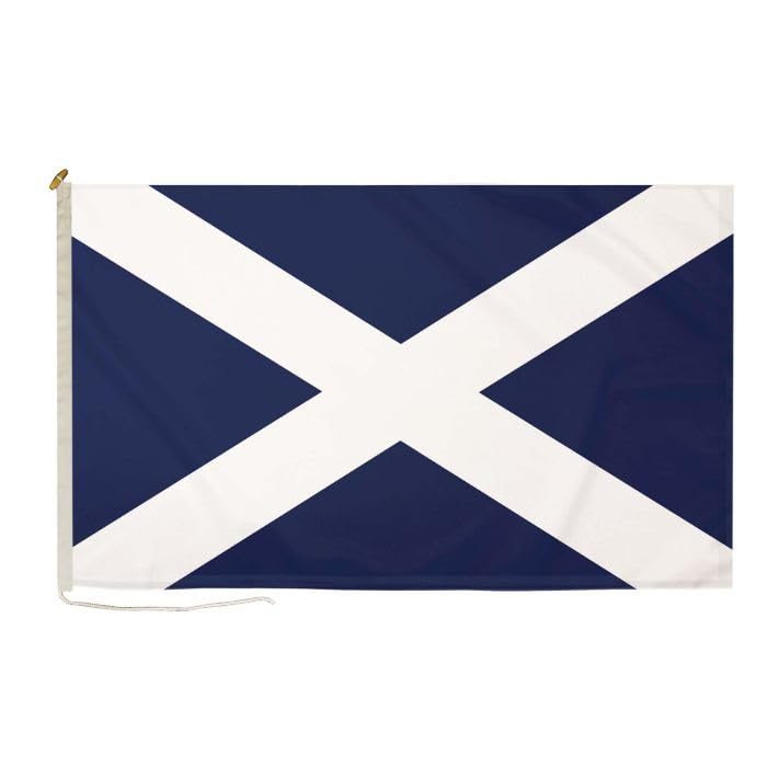 DuraFlag St Andrews (Scotland) Navy Blue Premium Flag with Rope & Toggle Boat Flag (18"x12" (45cm x 30cm))
