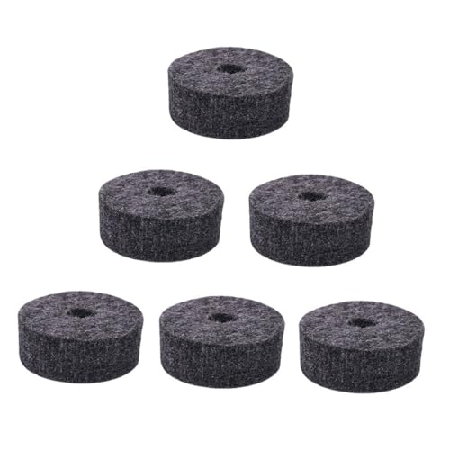 Totority Drum Cymbal Felt Pad Set 8pcs Round Bass Drum Mute Pads Felt Washers Grey Bass Drum Mute Pads