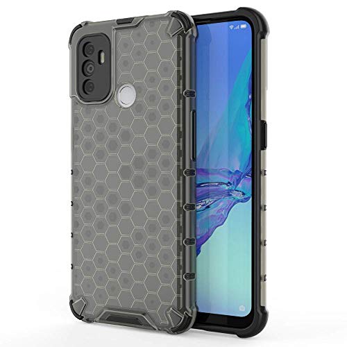 Image of Glasgow | for Oppo A53 Honeycomb Pattern Back Case Cover for Oppo A53 - Black