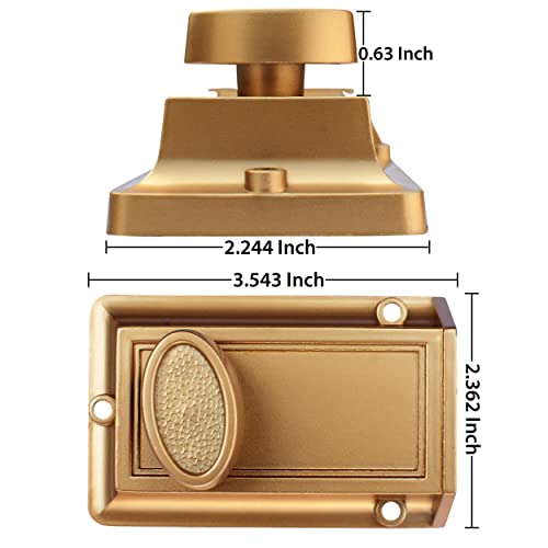 Nu-Set 2110-3 Lock | Night Safety Deadbolt Lock | 5 Pin Keyed Cylinder For Added Door Security thumb #1