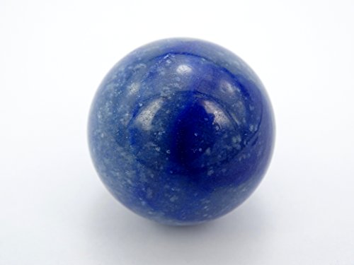 jennysun2010 1 Piece Natural kyanite Gemstone Collectibles Round Ball Crystal Healing Sphere Finger Health Massage Rock Stones 30mm with Wood Stand