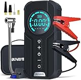 4000A Jump Starter with Air Compressor, 150PSI Battery Jumper Starter Portable for All Gas and 10.0L, 12V Car Jump Starter with Jumper Cable 3 Modes Flashlight and EVA Bag