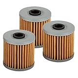 Tusk First Line Oil Filter 3‑Pack Replacement for 4‑Stroke Engines Compatible with Kawasaki KLR650