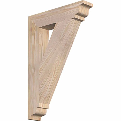 Ekena Millwork BKT04X18X26TRA01SDF Traditional Smooth Bracket, 3.5" Width x 18" Depth x 26" Height, Douglas Fir