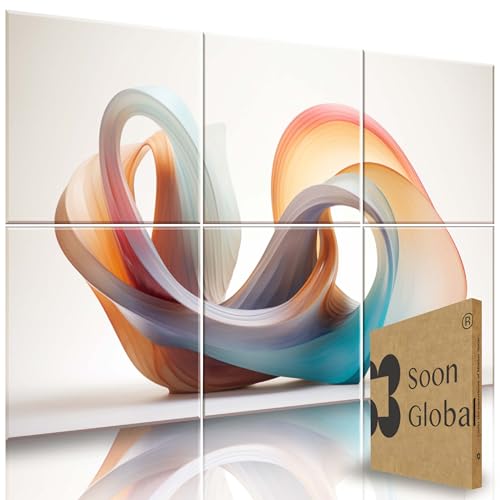 Image of Soon Global Acoustical Wall Panels, 72 X 48 Inches Art Acoustic Panels, Decorative Acoustic Panels, Acoustic Wall Panels, Sound Absorbing Wall Art, Fluid
