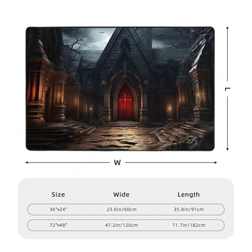 Tapis moderne en peluche courte Old Crypt 183x122 cm lavable et antidérapant