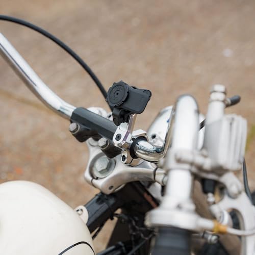 Image of Quad Lock Motorcycle Handlebar Phone Mount PRO Chrome with Vibration Dampener and MAG Phone Case for iPhone 17 Air