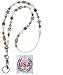 Hidden Hollow Beads Slim Style Women's Fashion USA Hand Beaded Lanyard, 34" Jewelry Necklace ID Badge Holder Keys Teacher (Multi - Non Breakaway (Stronger))