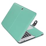 Mosiso Premium Quality PU Leather Book Cover Folio Case with Stand Function for MacBook Air 13 Inch (Models: A1466 and A1369), Hot Blue