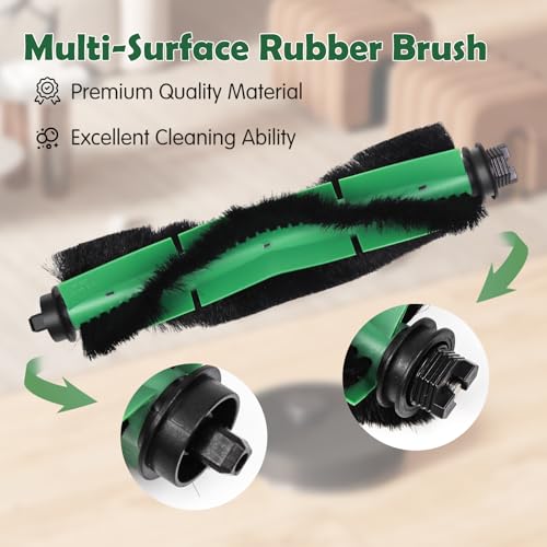 Image of Replacement Parts for iRobot Roomba 105X, 105, 104, Q052-Vac2 Robot Vacuum | for 105 /105X Combo, 105 Vac AutoEmpty Dock, 6 Dust Bags, 2 Roller Brushes, 6 Filters, 6 Side Brushes & Cleaning Brush