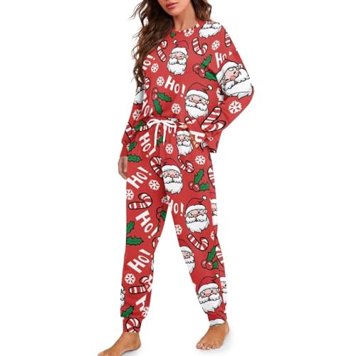 Image of Womens Lounge Set Long Sleeve Soft Pajama Sets