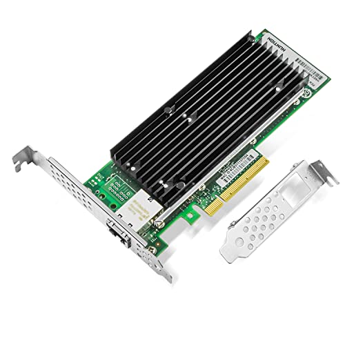 10Gb PCI-E NIC Network Card,Single Copper RJ45 Port with Intel X540-T1 Controller,PCI Express v3.0 X8,Ethernet Adapter for Windows Server/Windows/Linux/ESX, Compare to Intel X540-BT1