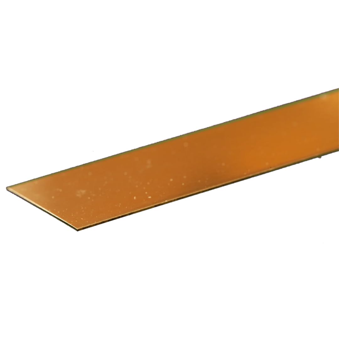 K&S Brass Strip - 0.016" x 1/4" x 12" -10