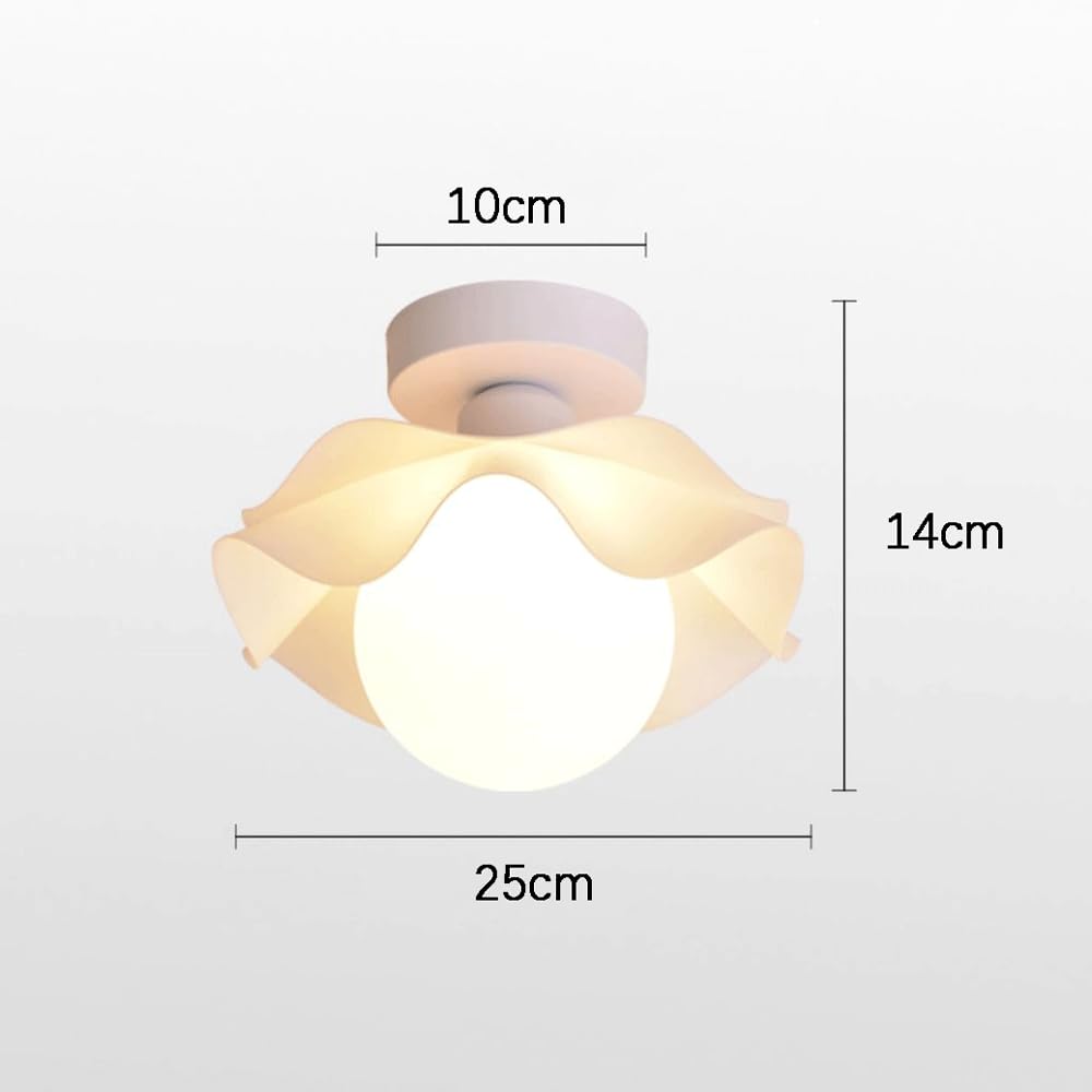 1-Light Mini Glass Globe Ceiling Light, nowoczesne półspłukiwanie mocowanie światła, białe światło sufitowe do korytarza korytarza ganek szafa schodowa