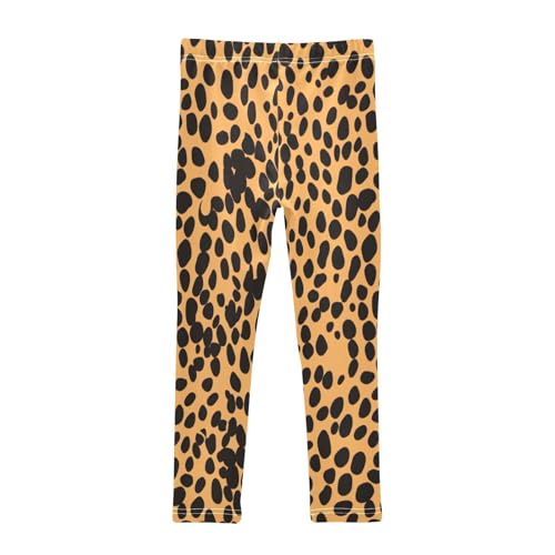Toddler Girls Leggings Printed Yoga Pants Leggings Yellow Black Leopard for Kids2