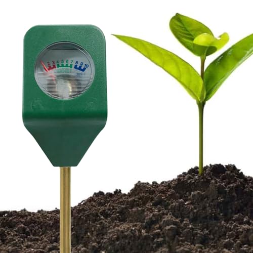 Feuchtigkeitsmessgerät – 3-in-1-Boden-Licht- und pH-Sensor | Gartenpflegegerät für Rasen, Topfpflanzen, Innen- und Außenbereich, Blumenbeete, Sträucher, Beet, Gewächshaus, Ackerboden
