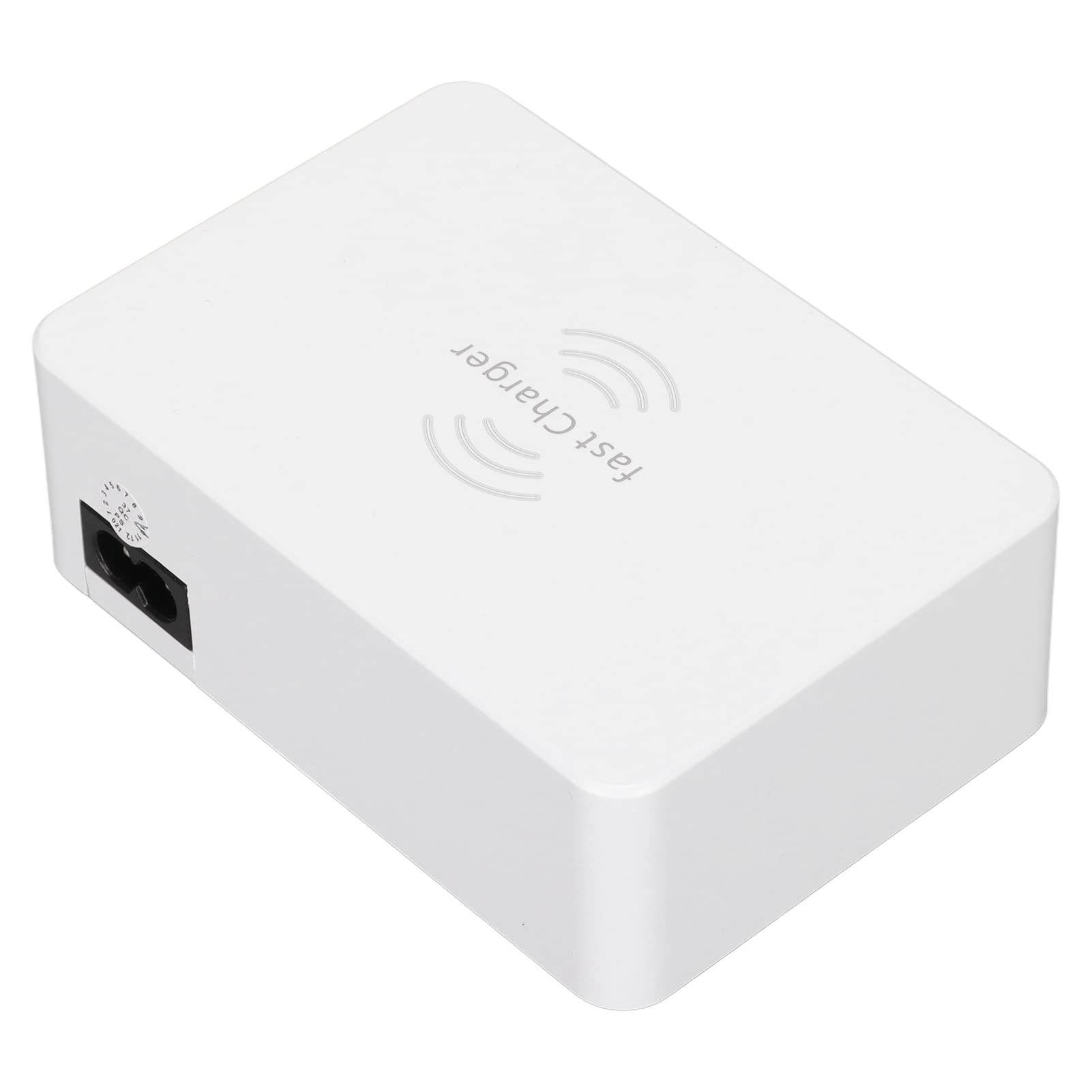 40-W-USB-C-Ladeblock, 6-Port-Schnellladestations-Hub mit 4 USB 1QC3.0 1 Typ-C und Kabelloser Ladeposition, für Tablet-Smartphones (White)