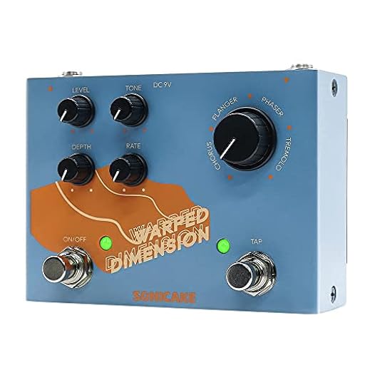 SONICAKE Pedal de efectos de guitarra de modulación 4 modos de Chorus, Flanger, Phaser y Tremolo Digital Warped Dimension | Ya disponible en tu tienda friki favorita! En mundofriki.es!