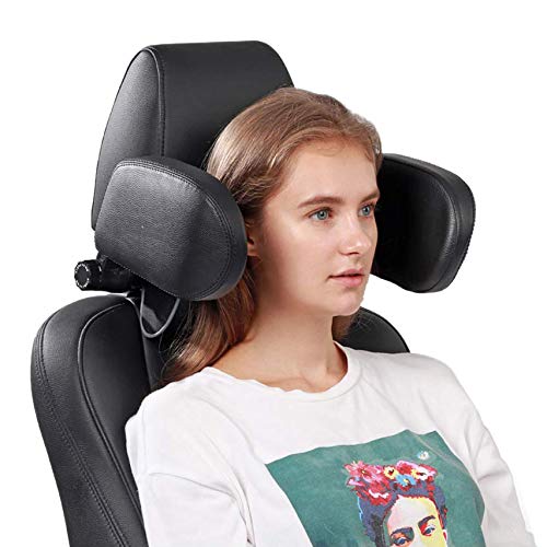 Coussin de tête de voiture noir ajustable offrant un excellent confort nocturne