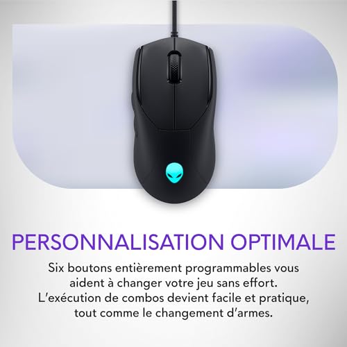 Souris Alienware AW320M – Filaire, Optique, 3200 DPI, 6 Boutons - vue 9