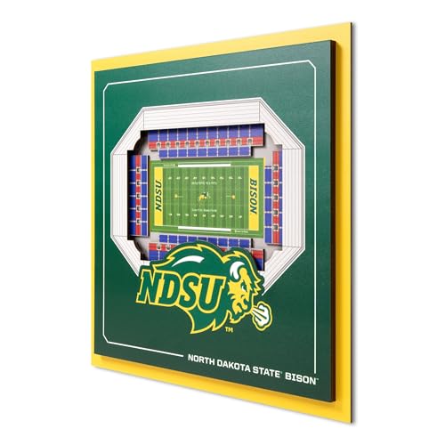 Image of YouTheFan Officially-licensed NCAA Stadium Series 3D Wall Art - multi-layer team stadium replica, detailed sports fan gift, indoor decor