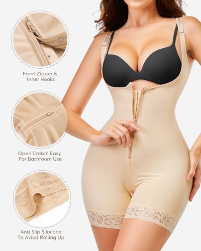 Image of Tank Bodysuit for Women Tummy Tucker Shapewear Butt Lifter Body Shaper Compression Bodysuit