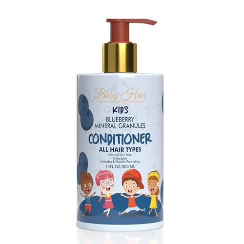 Image of BABY HAIR - Blueberry Mineral Kids Hair Conditioner, Sulfate-Free Toddler Hair Conditioner, Hair Conditioner for Kids with Blueberry & Strawberry Oil, Aloe Vera, and Biotin, 10 fl.oz