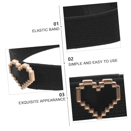 KESYOO 1 Pair Decorative Heart Pearl Elastic Ankle Straps for Slip Flat Shoe Straps Comfortable and Sturdy Design for Secure Fit for Everyday Wear2