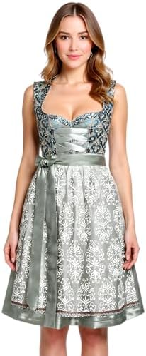 Alpenmärchen Midi-dirndl uit exclusieve collectie incl. kanten schort, maat 32 - ALM520, roze, 44 Alpenmärchen Midi-dirndl uit exclusieve collectie incl. kanten schort, maat 32 - ALM520, roze, 44