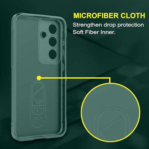Image of amazon basics Back Case Cover for Samsung Galaxy S24 Plus 5G | Compatible for Samsung Galaxy S24 Plus 5G Back Case Cover | Liquid Silicon Magic Case with Camera Protection | DarkGreen