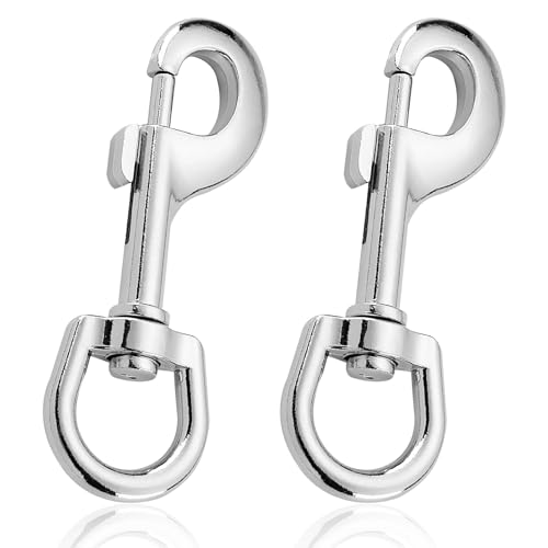 2 Stück Karabiner für Hundeleine, Karabinerhaken mit Drehgelenk aus Edelstahl, Karabiner Drehgelenk, für Hundeleinen und Outdoor-Aktivitäten, Versatile Karabiner für Schlüsselbunde und Haustierzubehör