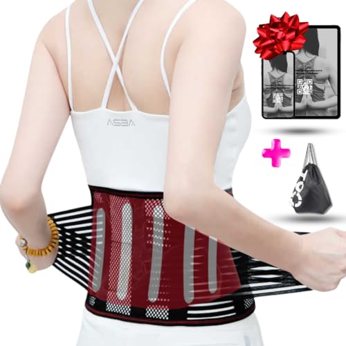 AleFlowSolutions Faja Lumbar para Hombre y Mujer - Fajas lumbares Alivia el Dolor de Cintura y Espalda con Correas Doble Ajuste - faja lumbar hombre faja lumbar mujer Deportiva Y Traspirable.