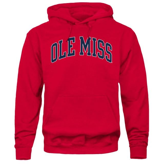 Barnesmith University of Mississippi Ole Miss Rebels Hooded Sweatshirt Heritage Red X-Large
