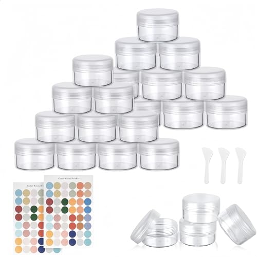 Flintronic 24PCS - Petit Pots Vide Cosmétiques 30g/30ml et 20g/20ml, Contenants Cosmétiques Pot...