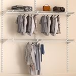 Hicarer 2 Pcs Closet Rod Support for Wire Shelf Adjustable Rod Bracket Metal Wall Mount Brackets for Hanging Clothes Laundry Room Shelves Closet Utility Storage - Image 5