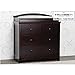 Simmons Kids SlumberTime Emma 4 Drawer Dresser with Changing Top, Black Espresso