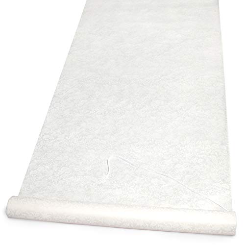 Hortense B. Hewitt Wedding Accessories Fabric Aisle Runner, 100-Feet Long, White Floral (29709) #TOP1