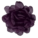 PATIKIL Broche De Flores De Seda Satinada 4.7', Gran Broche De Solapa De Peonía Para Mujer Para Bodas Fiestas Cumpleaños Banquetes De Baile Decoración De Vestido Sombrero Bolso, Morado