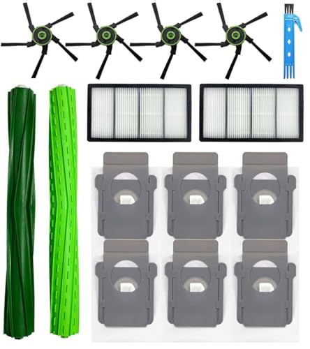 Theresa Hay Piezas de repuesto para iRobot Roomba s9+ s9 Plus (9550) s9 (9150) kit de accesorios para robot aspirador, 14 paquetes, 1 juego de cepillos de rodillo, 2 filtros, 4 cepillos laterales, 6