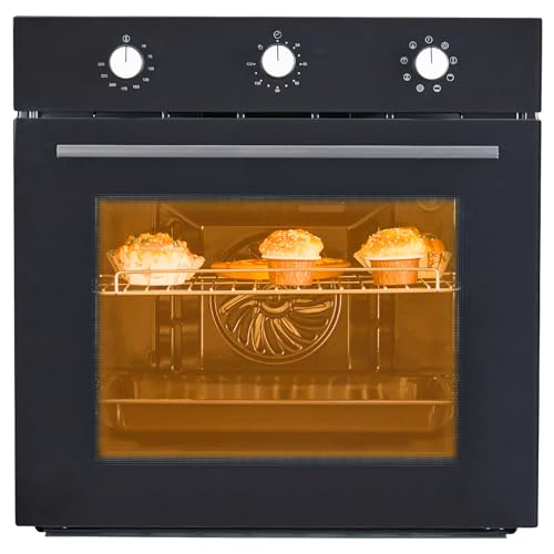Comparison: Electric Wall Oven 6 24" Single Wall Oven, 2.5 Cu. Ft. Built-in Electric Oven with 8 Cooking Functions, Electric Wall Ovens with Stainless Steel Finish, ATouch Control